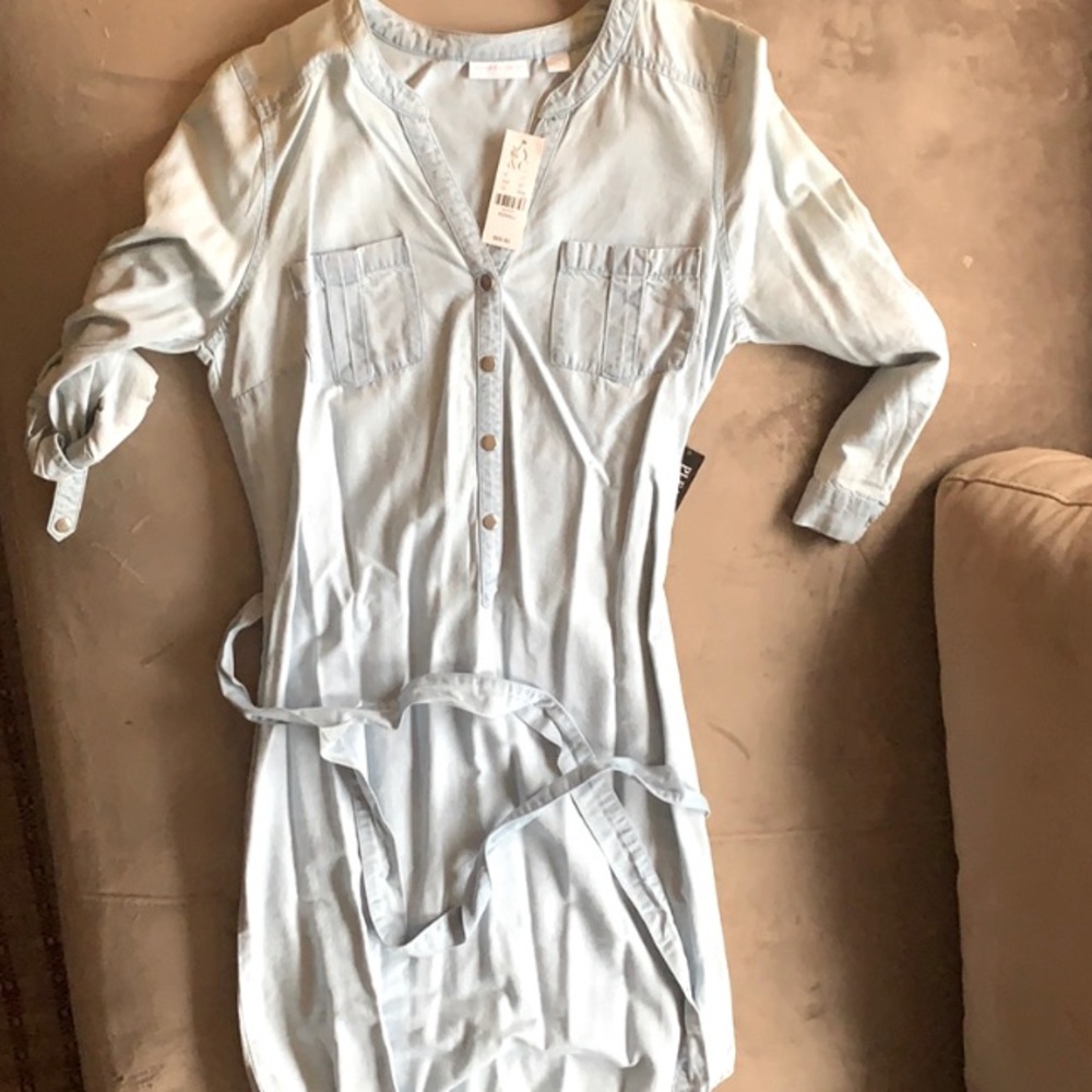 Denim shirt dress
